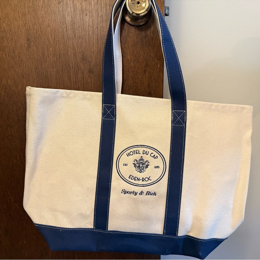 Sporty & Rich Beige Canvas Bag